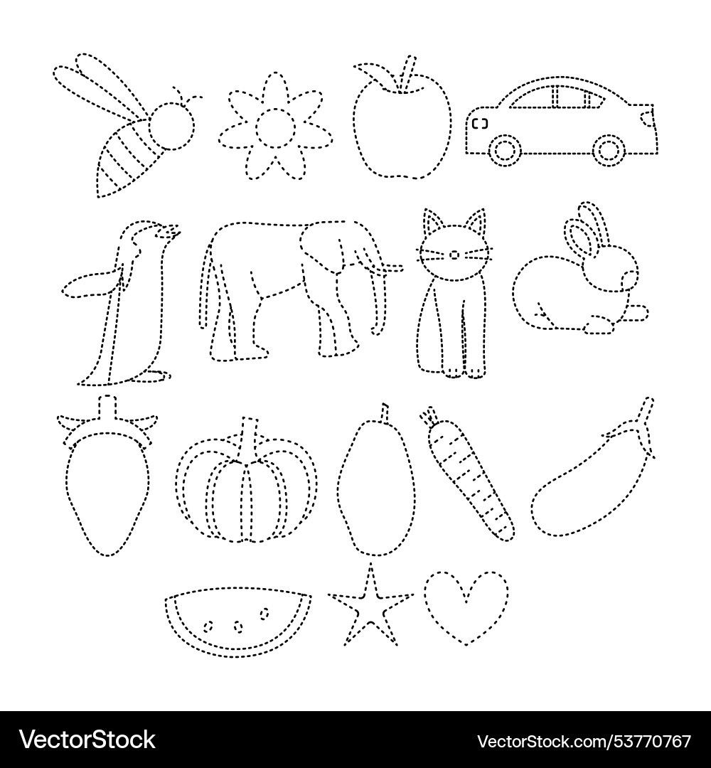 Tracing line Vector Image