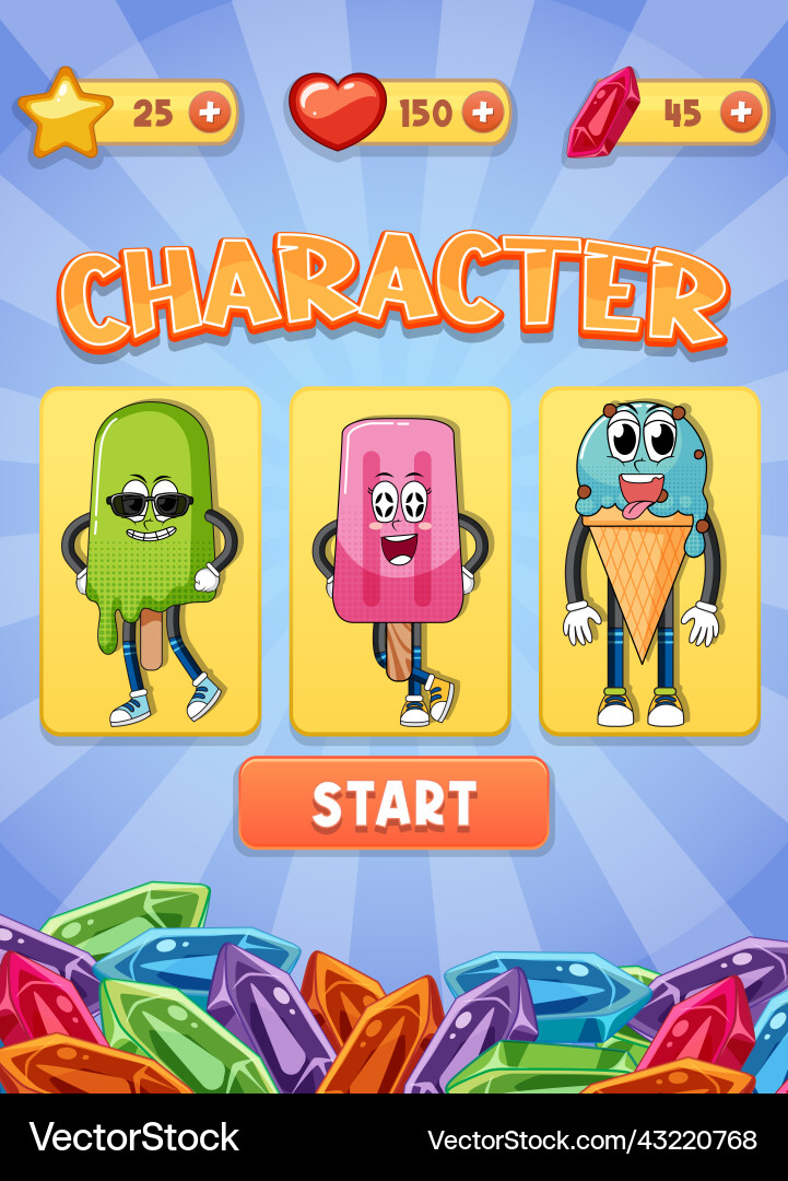 A game background template with elements A game background template with elements vector image