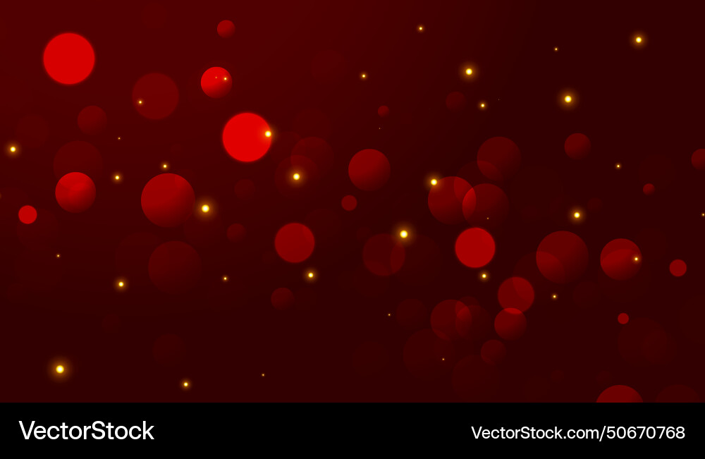 Abstract bokeh pattern red banner with soft touch Vector Image