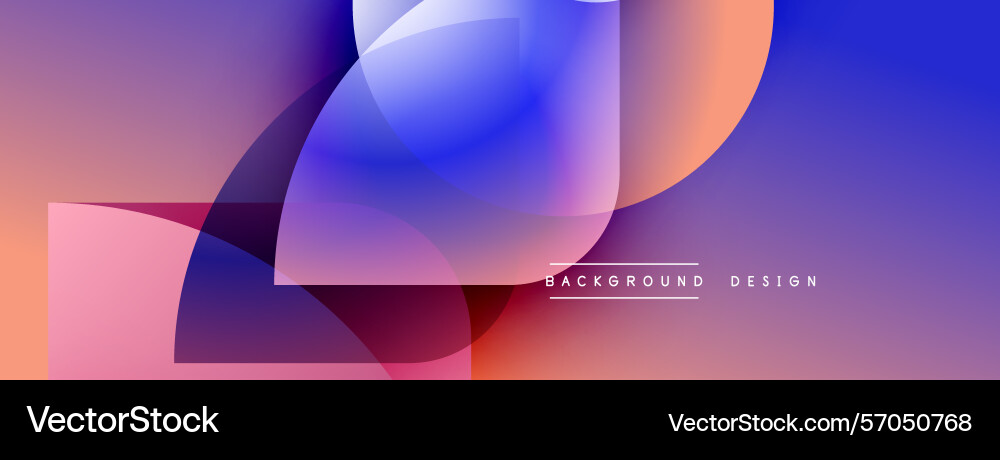 Abstract colorful shapes overlap creating dynamic Abstract colorful shapes overlap creating dynamic Vector Image