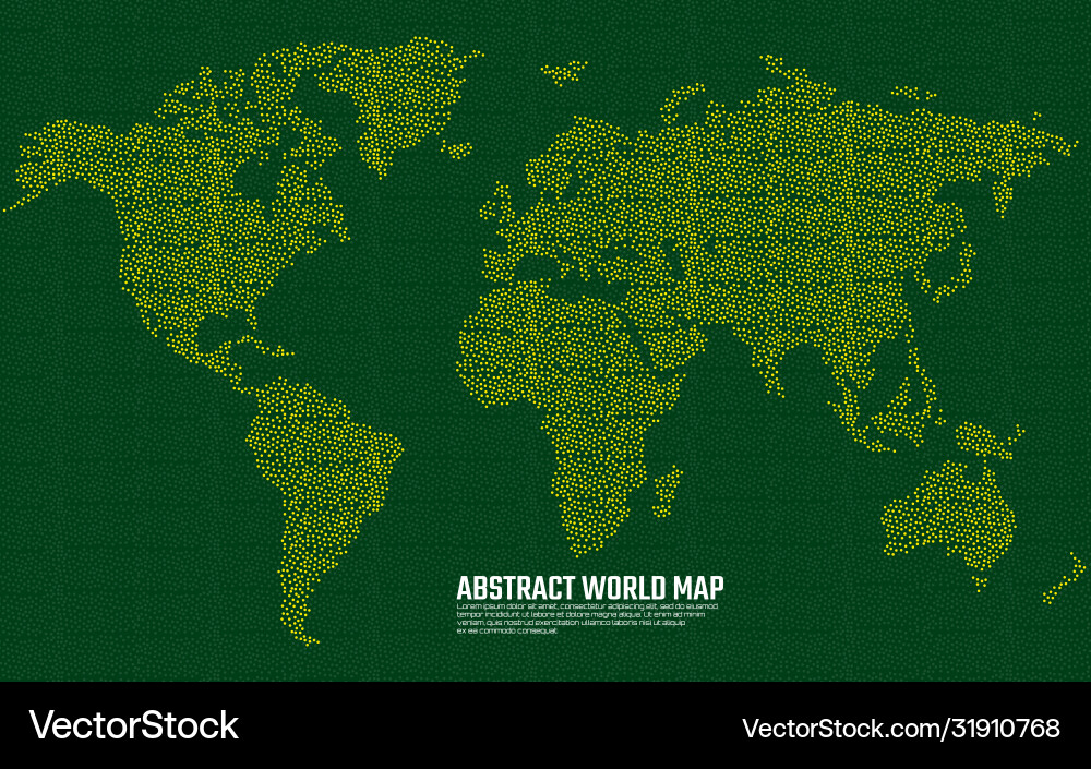 Abstract dotted world map with points vector image