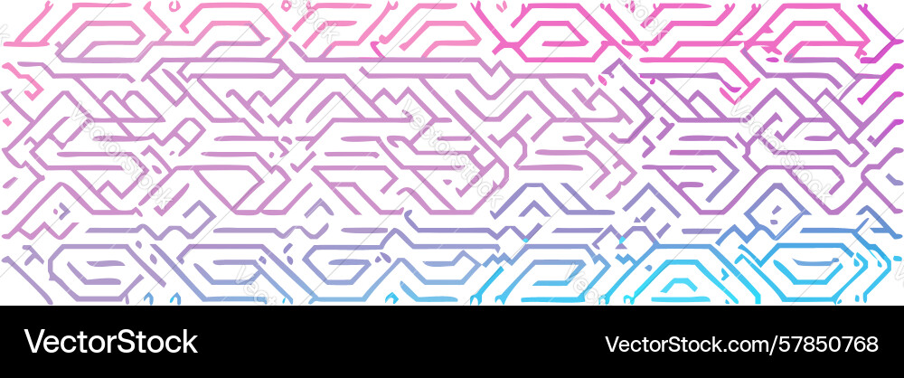 Abstract geometric maze pattern seamless design Vector Image