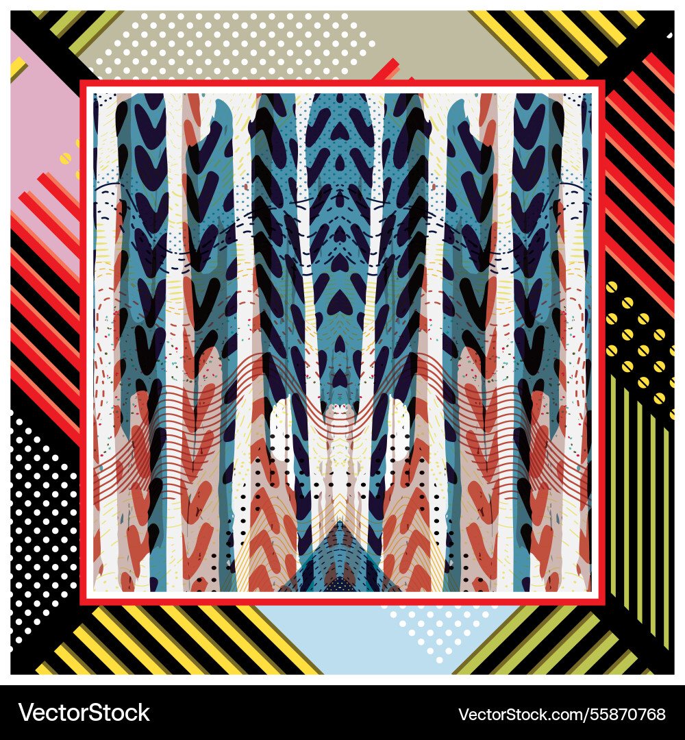 Abstract retro print pattern Vector Image