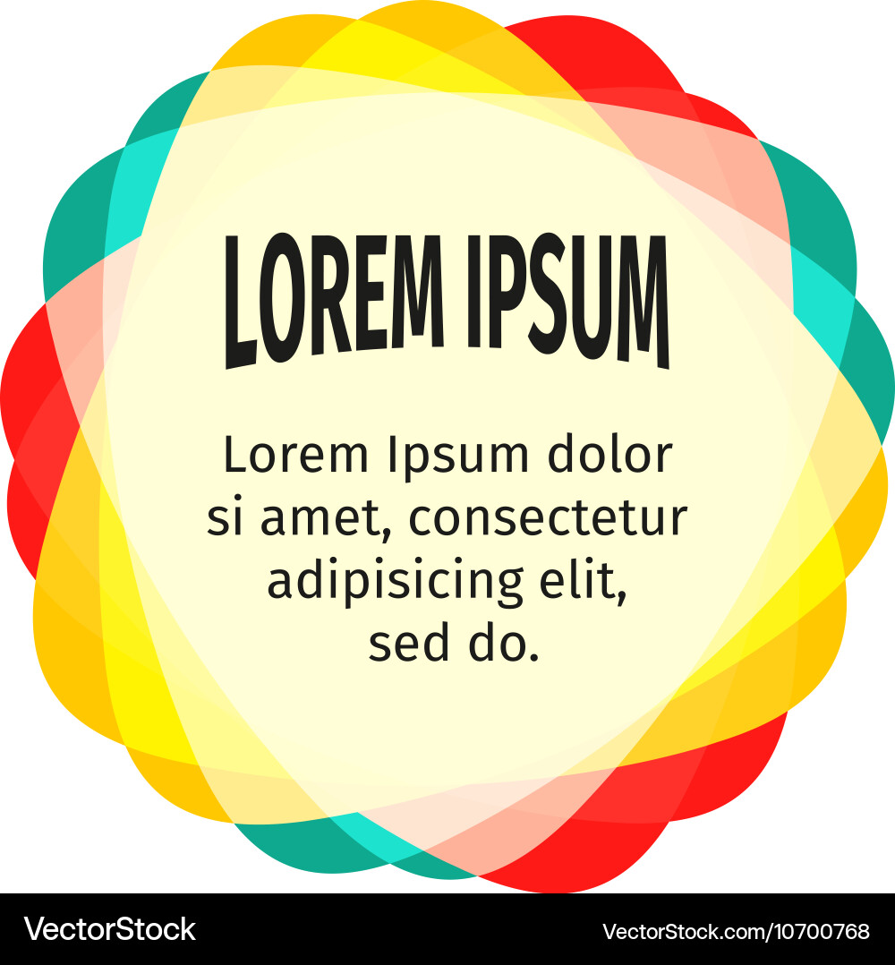Bright design elements for the abstract colorful Vector Image