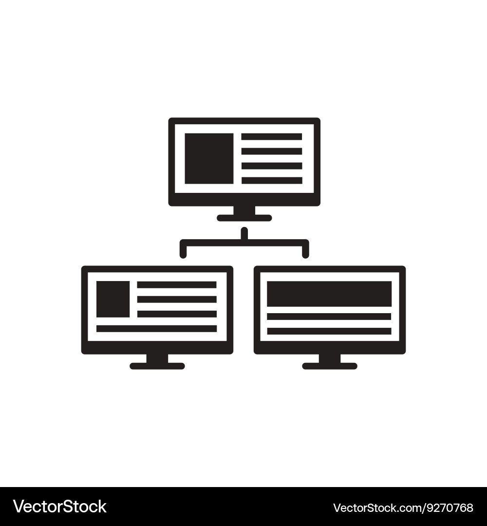 Computer Network Icon Set vector image
