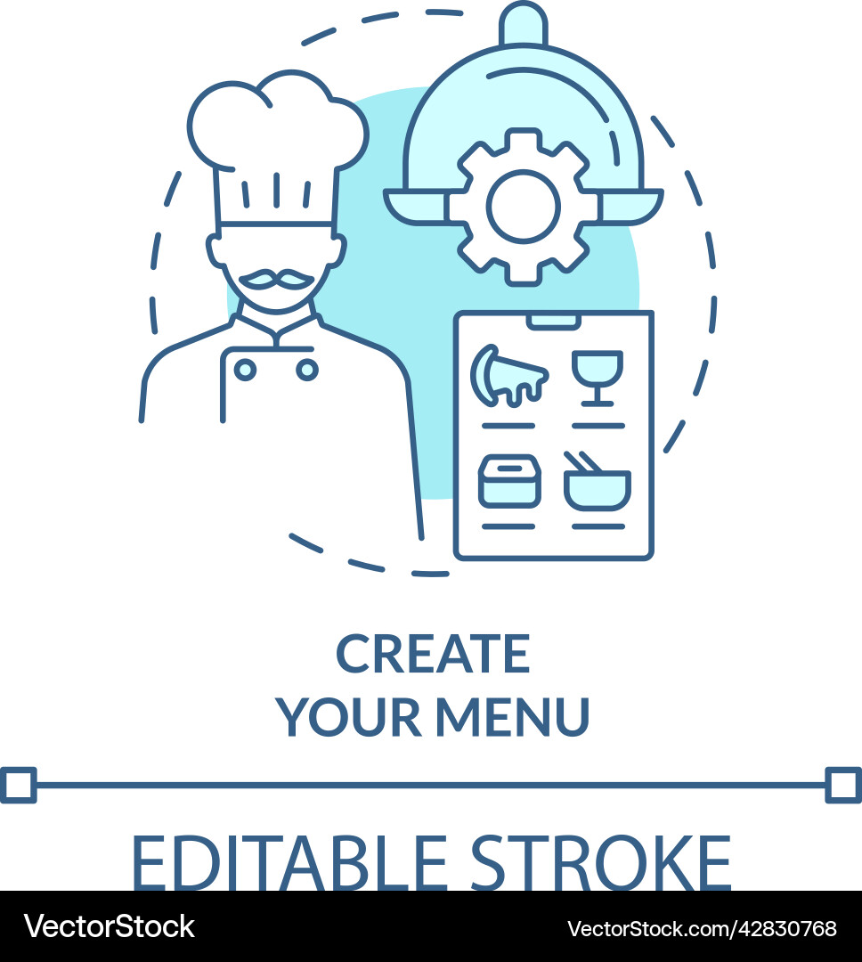Create menu turquoise concept icon Vector Image