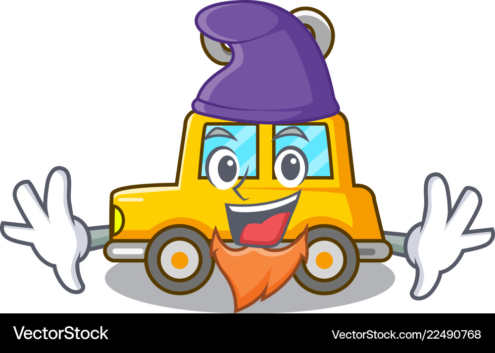 Elf character clockwork car for toy children Vector Image