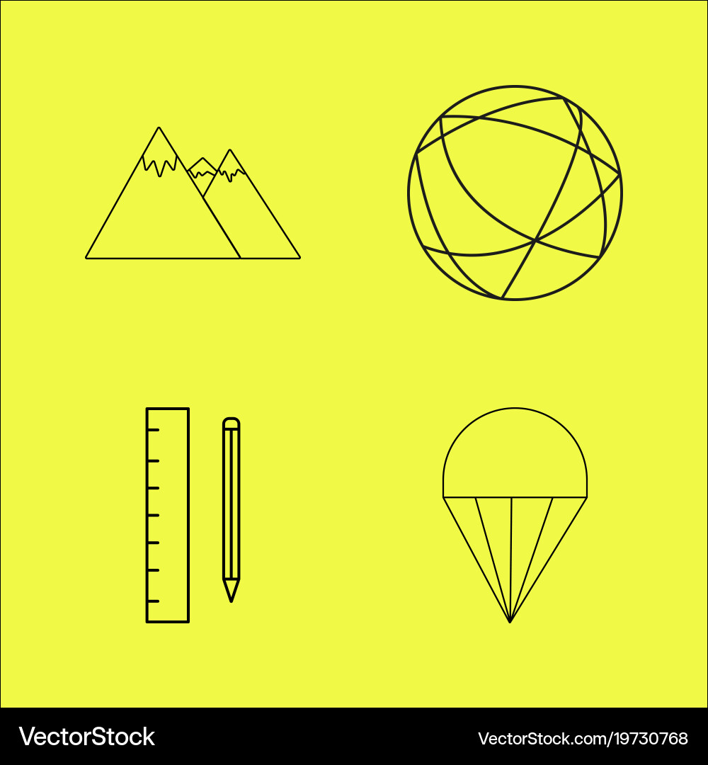 Essential linear icon set vector image