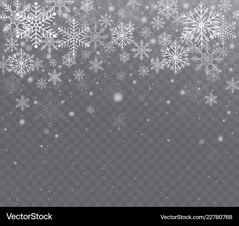 Falling glänzend transparenter Schnee Falling glänzend transparenter Schnee vektorbild