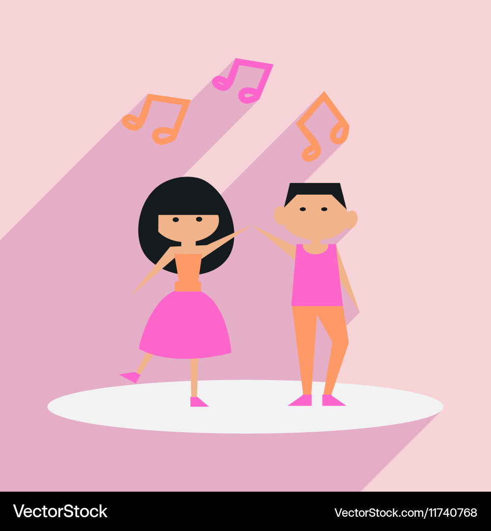 Flat with shadow icon and mobile application Vector Image