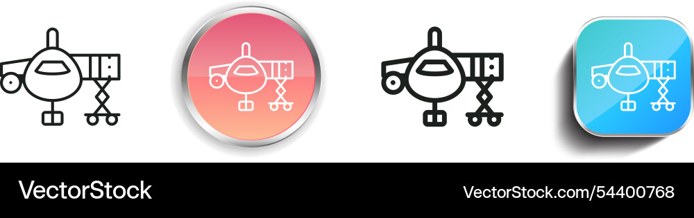 Gangway icon thin linear regular and button style vector image