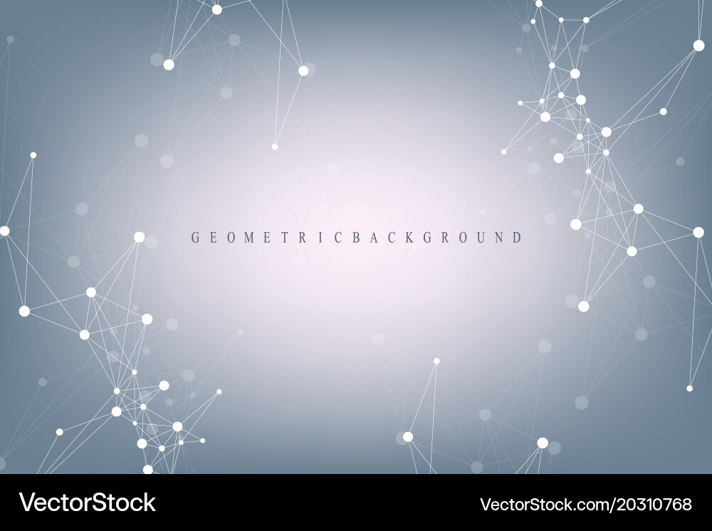 Geometric graphic background molecule Royalty Free Vector