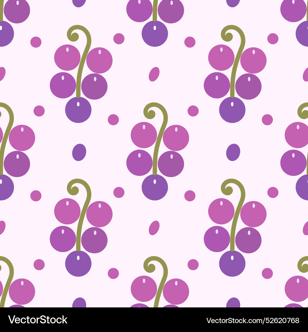 Grape seamless pattern isolated Grape seamless pattern isolated vector image