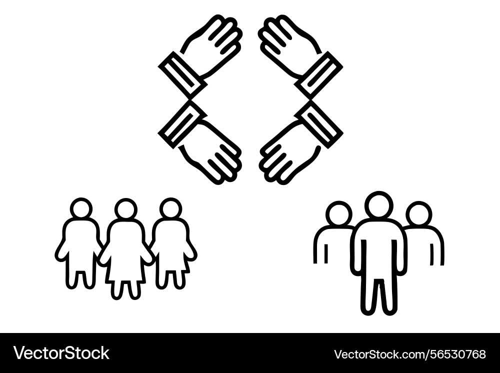 Group collaboration unity and interaction perfect vector image