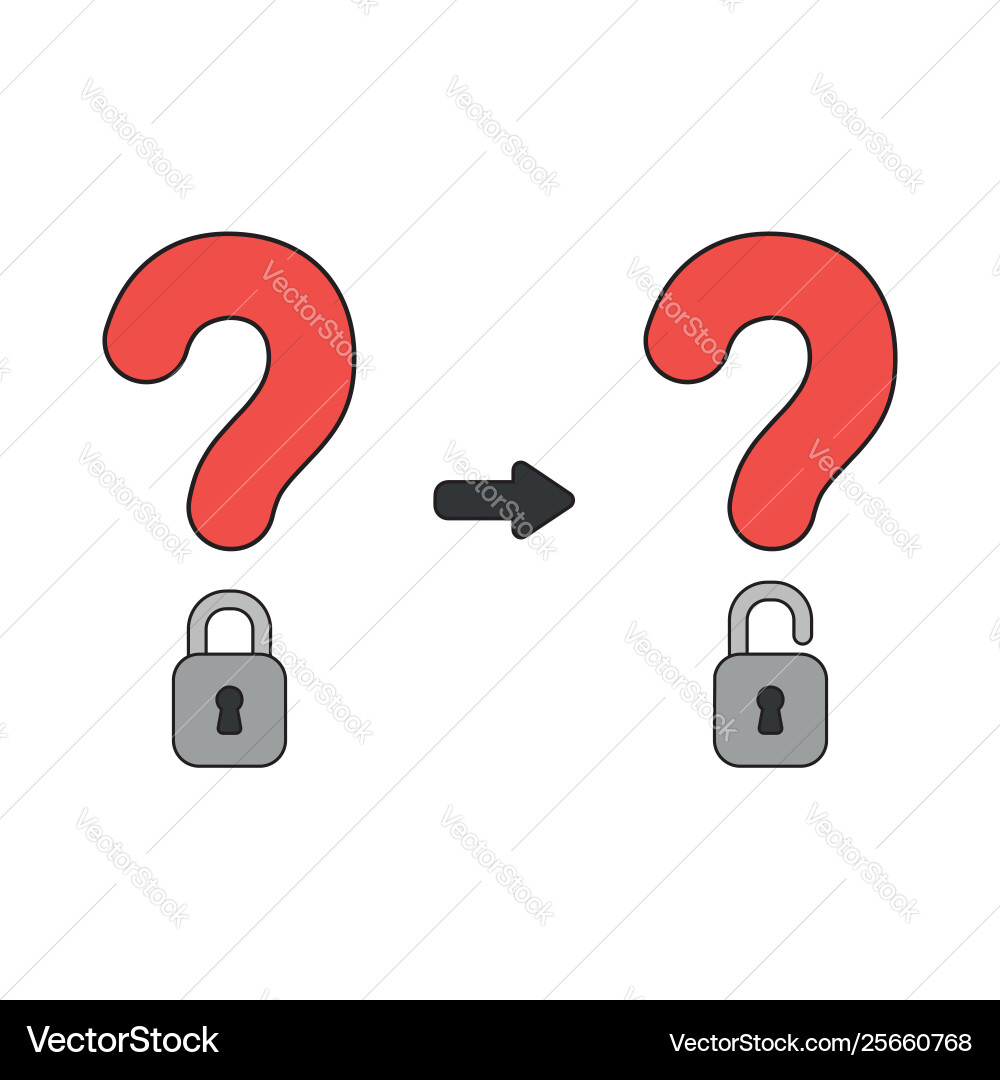 Icon concept question mark closed and open Icon concept question mark closed and open vector image