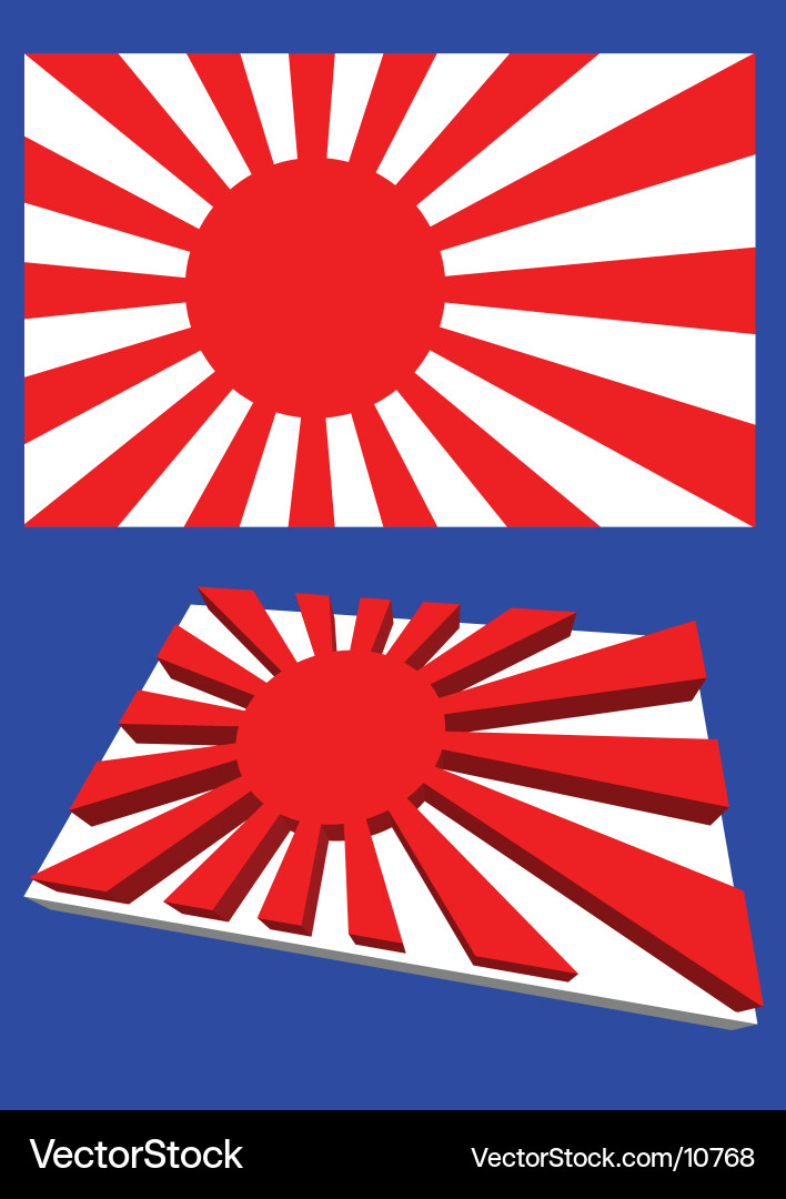 Japanese Flag Symbolism Vector Image