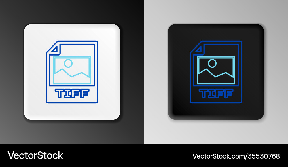 Line tiff file document download button icon Line tiff file document download button icon vector image