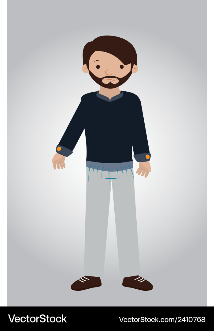 Man design over gray background Vector Image