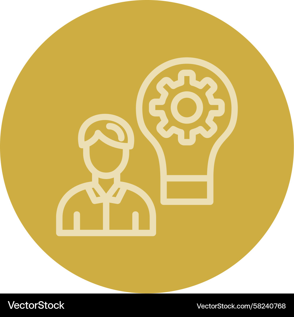 Multi-Color Skill Progression Line Icon Vector Image