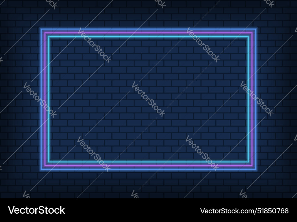 Neon frame Royalty Free Vector Image - VectorStock
