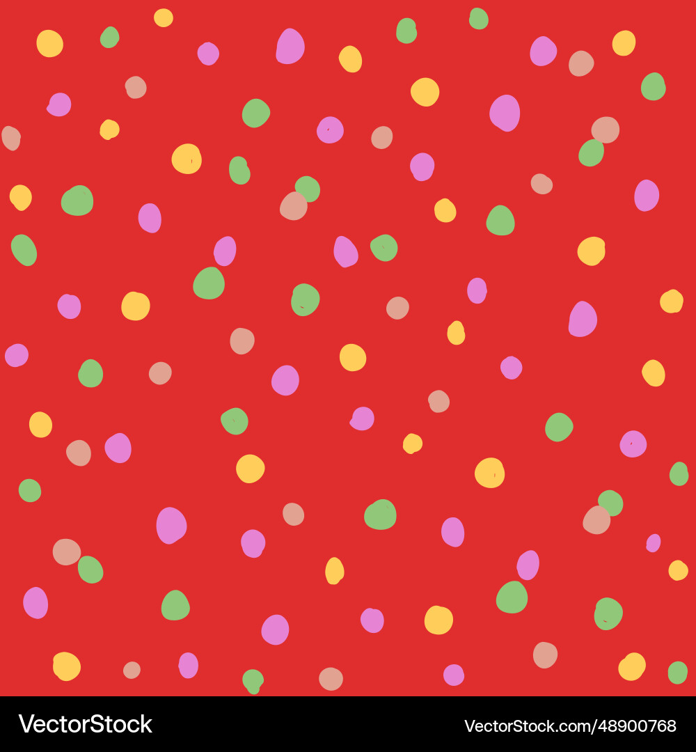 Party confetti pattern on red background Party confetti pattern on red background vector image