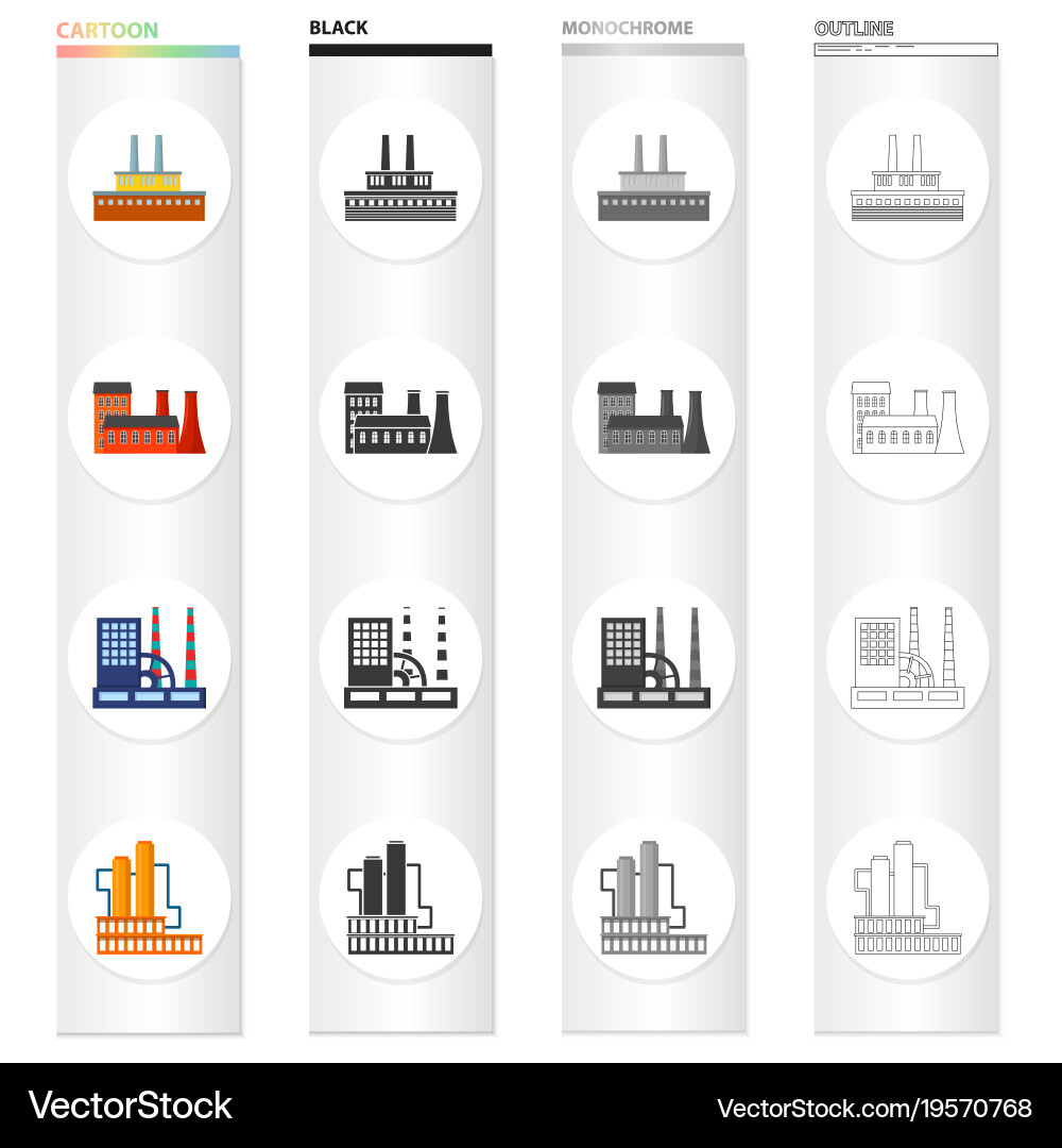 Processing plant industrial production facilities – Royalty-Free Vector |  VectorStock, image size:1000x1080