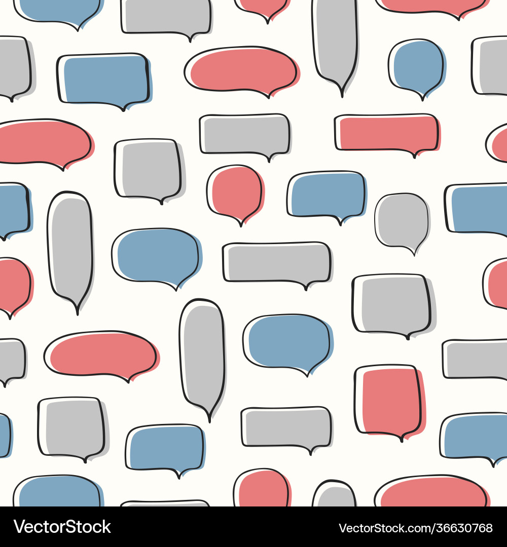 Seamless pattern with message windows Seamless pattern with message windows vector image