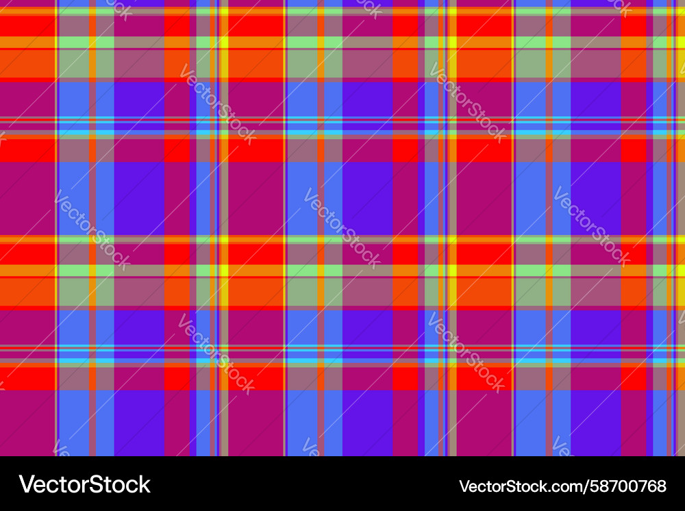 Vibrant plaid pattern with intersecting lines Vector Image