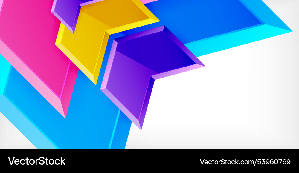 3d arrow techno design template 3d arrow techno design template vector image