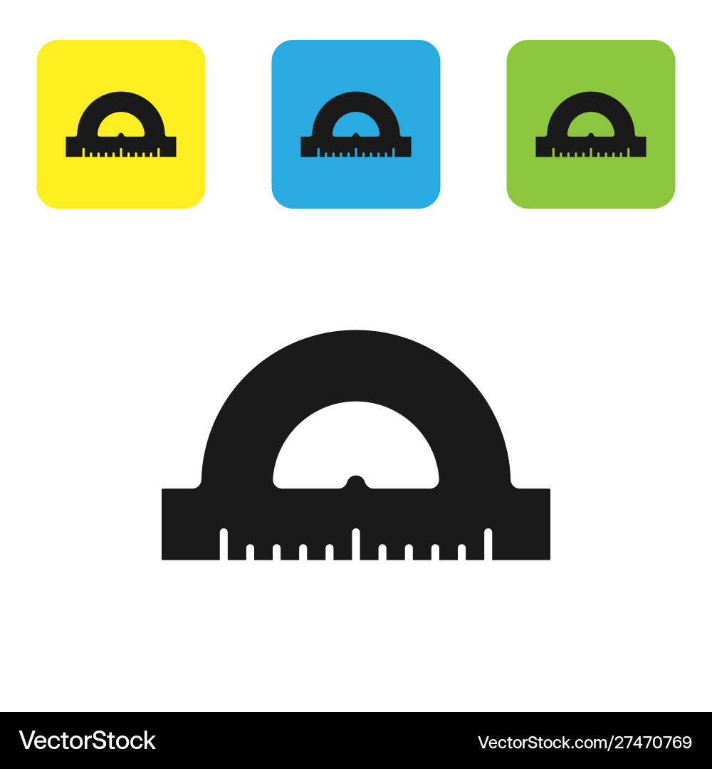 Black protractor grid for measuring degrees icon Black protractor grid for measuring degrees icon vector image