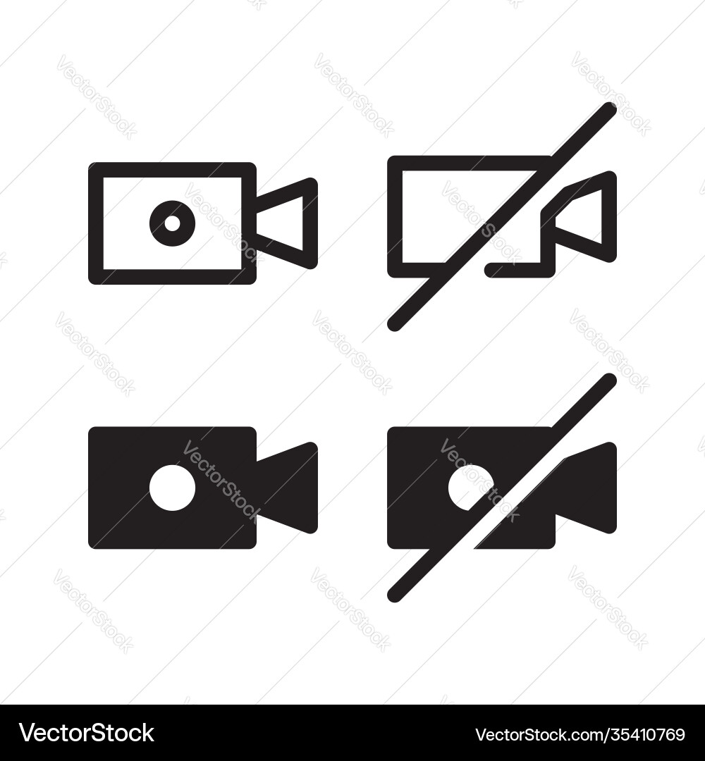 Camera video recorder icon suitable for user vector image