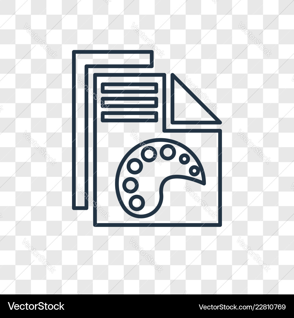 File concept linear icon isolated on transparent File concept linear icon isolated on transparent vector image