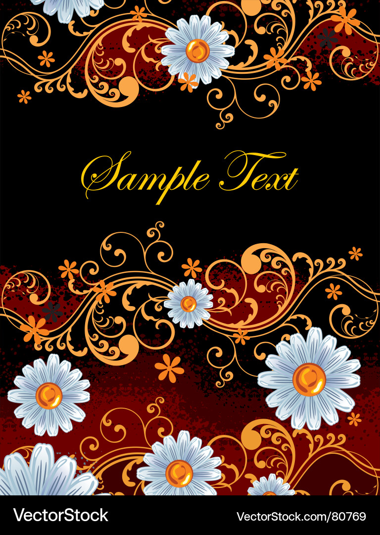 Floral Vine Background Vector Image