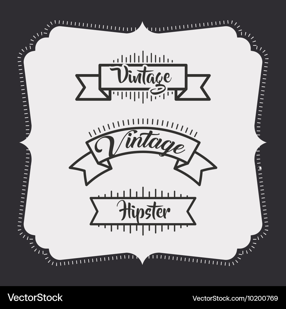 Frame retro style icon isolated design Vector Image