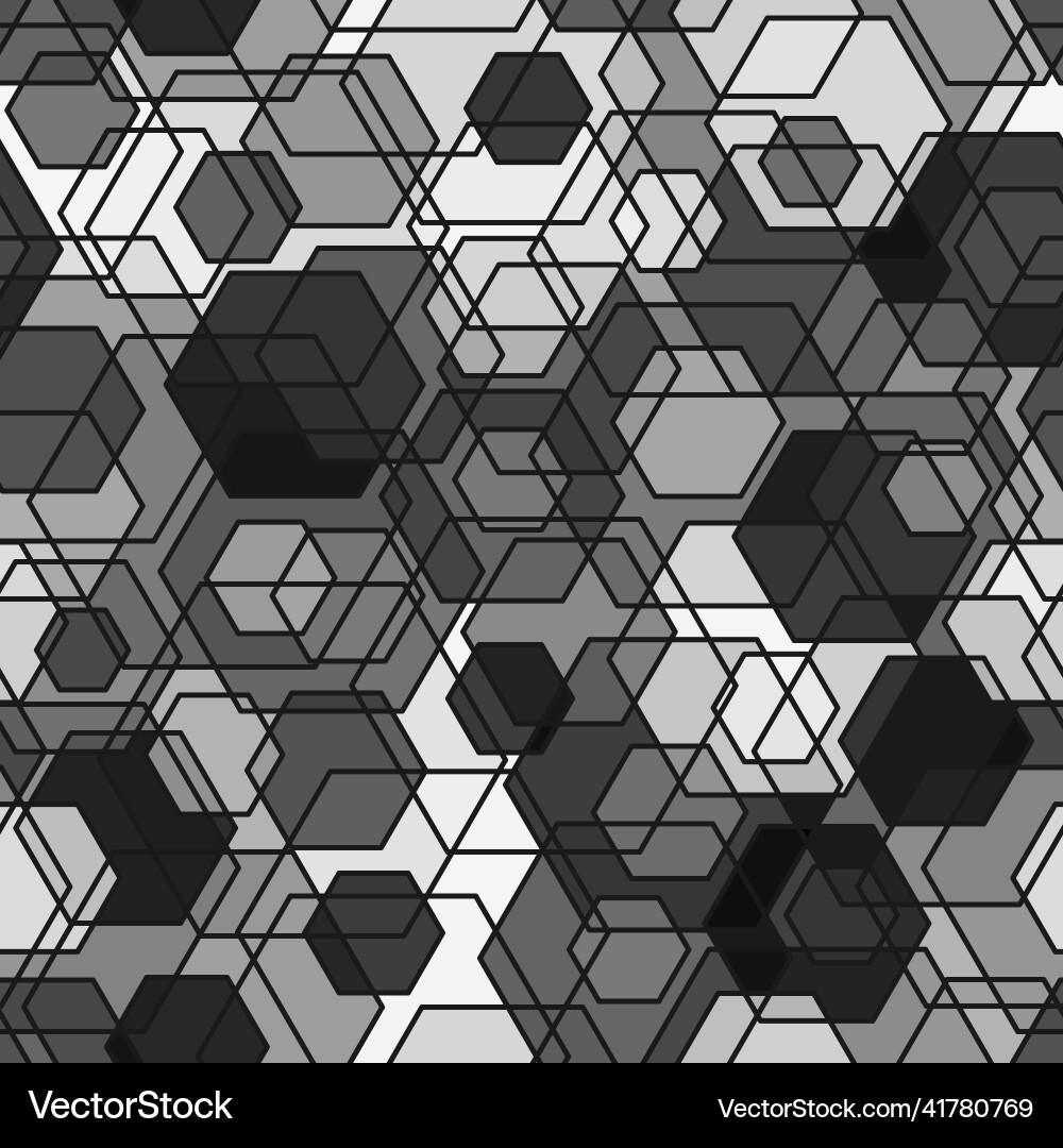 Honeycomb seamless pattern repeated overlap Vector Image