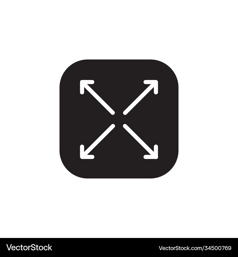 Maximize arrow and full screen icon application Maximize arrow and full screen icon application vector image