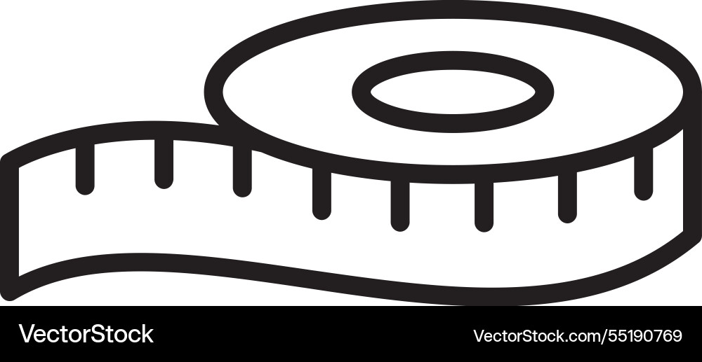 Measuring tape line icon design Vector Image
