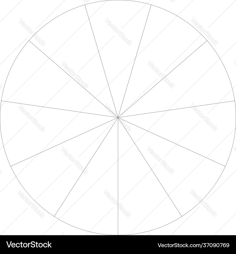 Segmented circle pie graph chart infographics Segmented circle pie graph chart infographics Vector Image