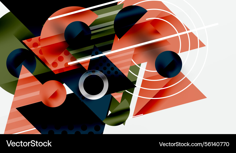Abstract geometric composition overlapping shapes Abstract geometric composition overlapping shapes Vector Image
