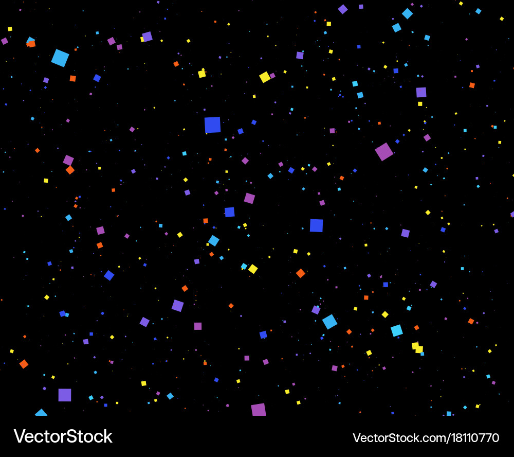 Abstract squares background random size vector image
