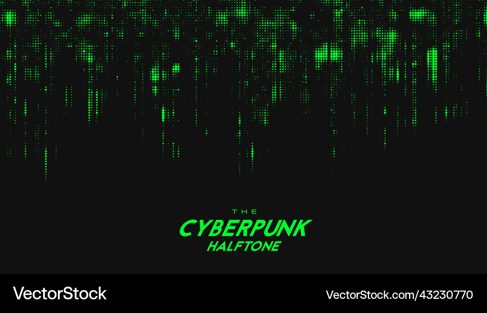Abstrakter grüner Cyberpunk-Halbton-Sound Abstrakter grüner Cyberpunk-Halbton-Sound vektorbild