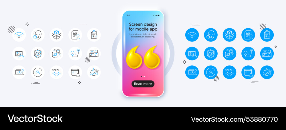 Approved checklist photo cloud and scroll down Approved checklist photo cloud and scroll down vector image
