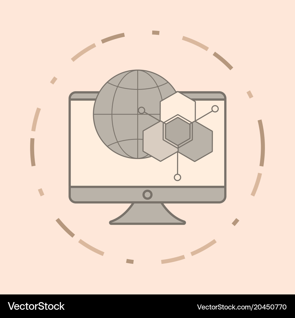 Big data design vector image