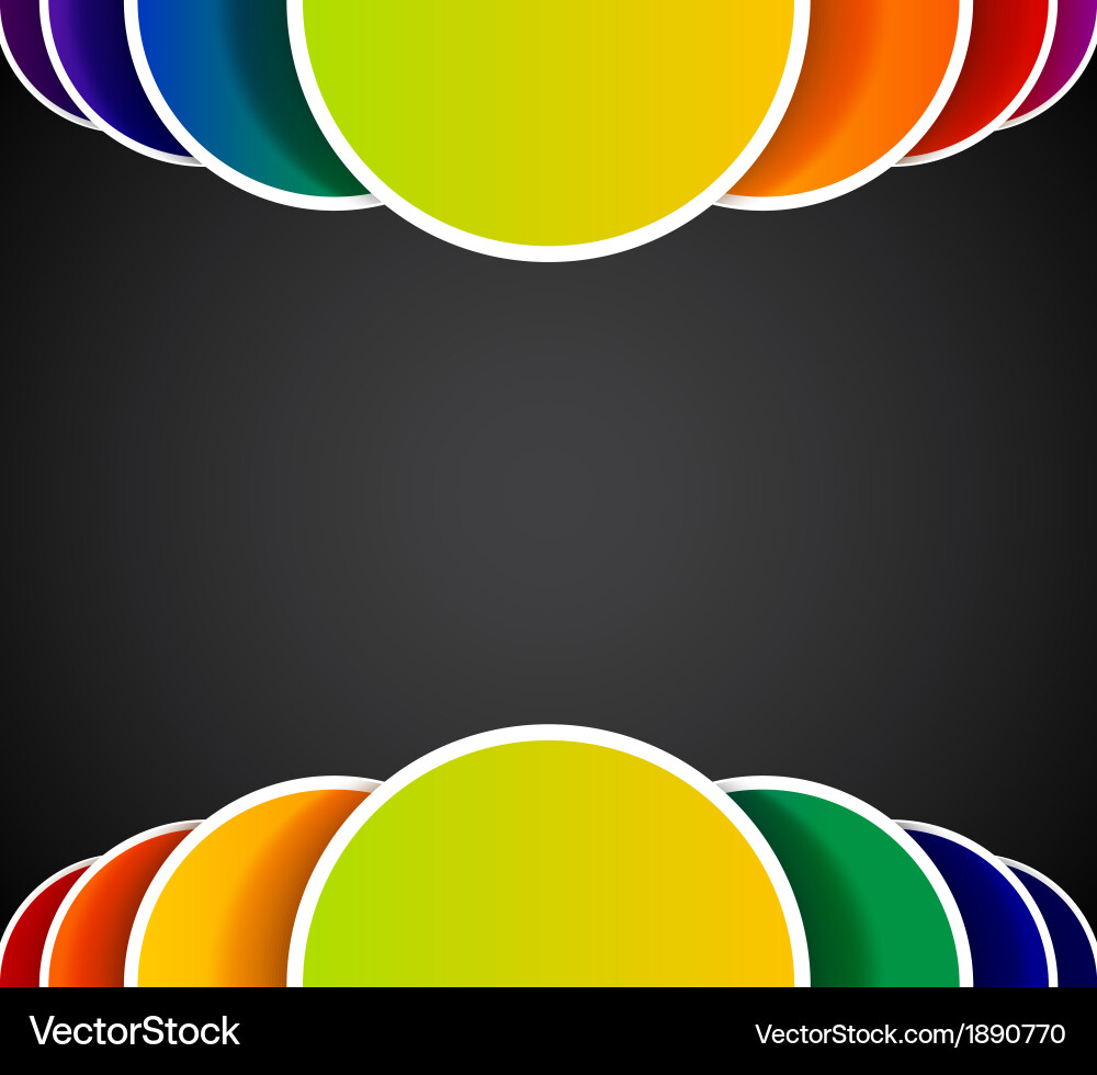 Bright abstract background with colorful circles Vector Image