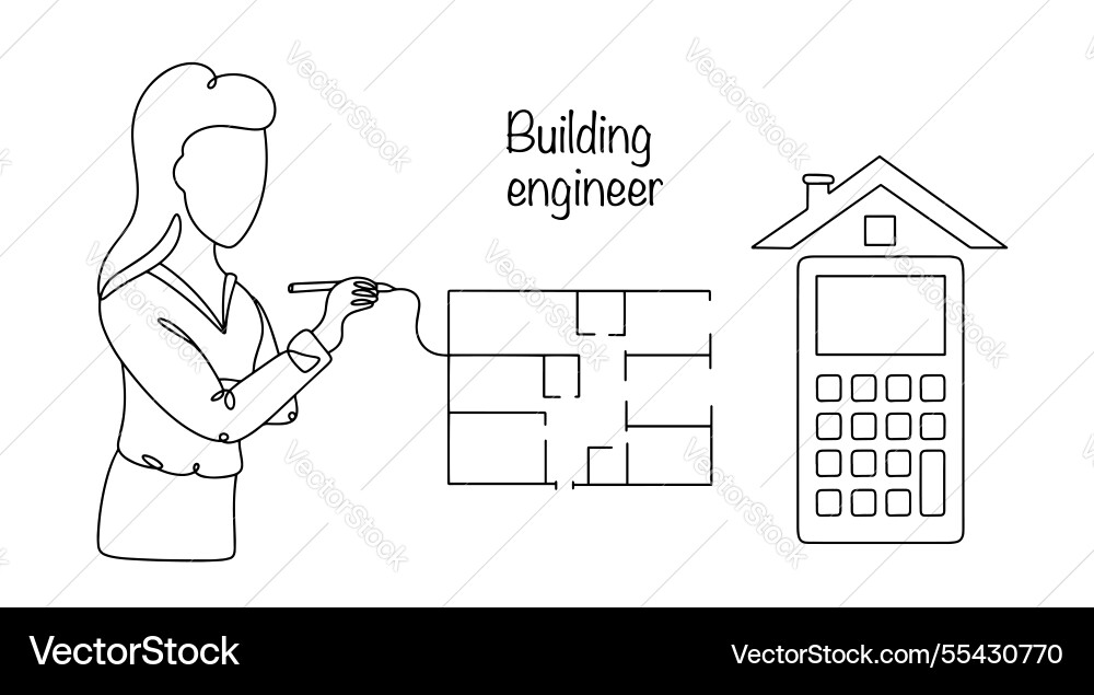 Building engineer Building engineer vector image
