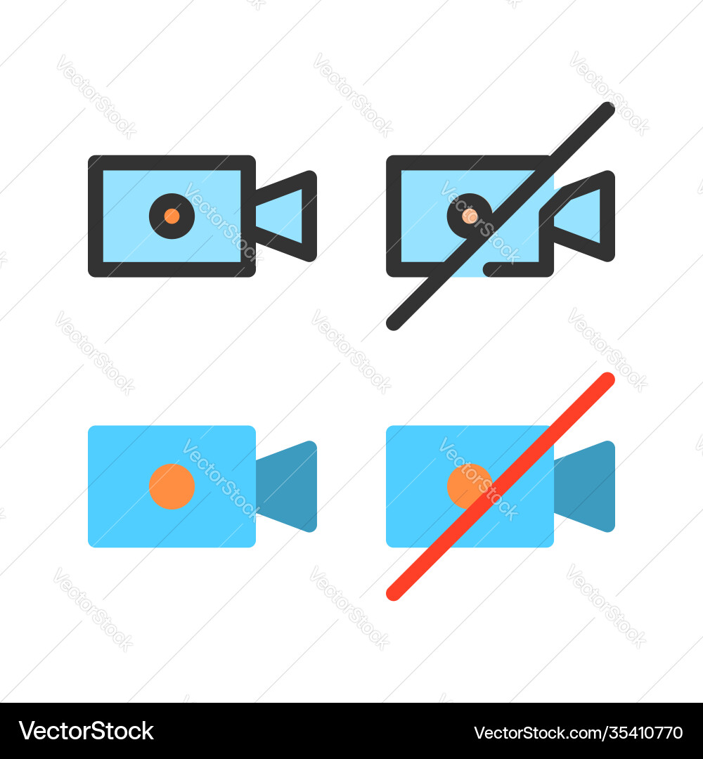 Camera video recorder icon suitable for user Camera video recorder icon suitable for user vector image
