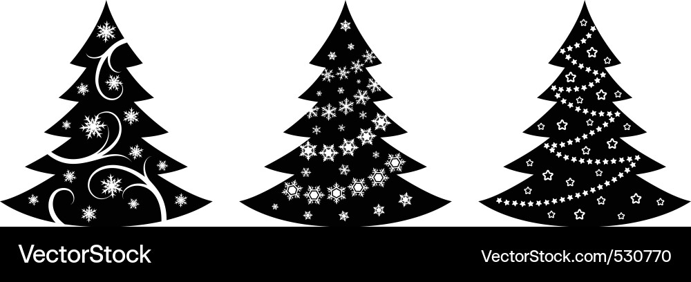 Christmas trees Royalty Free Vector Image - VectorStock