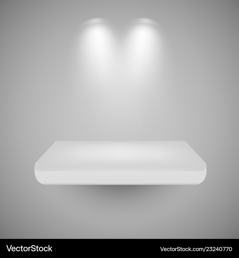 Empty shelf for exhibit Empty shelf for exhibit vector image