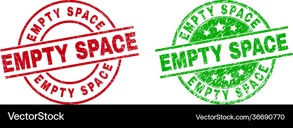 Empty space round badges using grunge texture vector image