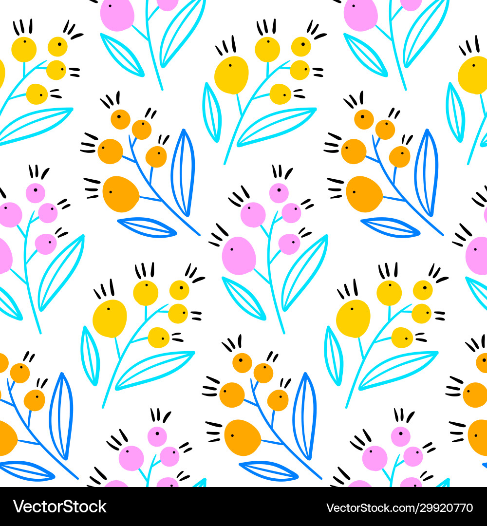 Floral abstract seamless pattern spring Floral abstract seamless pattern spring vector image
